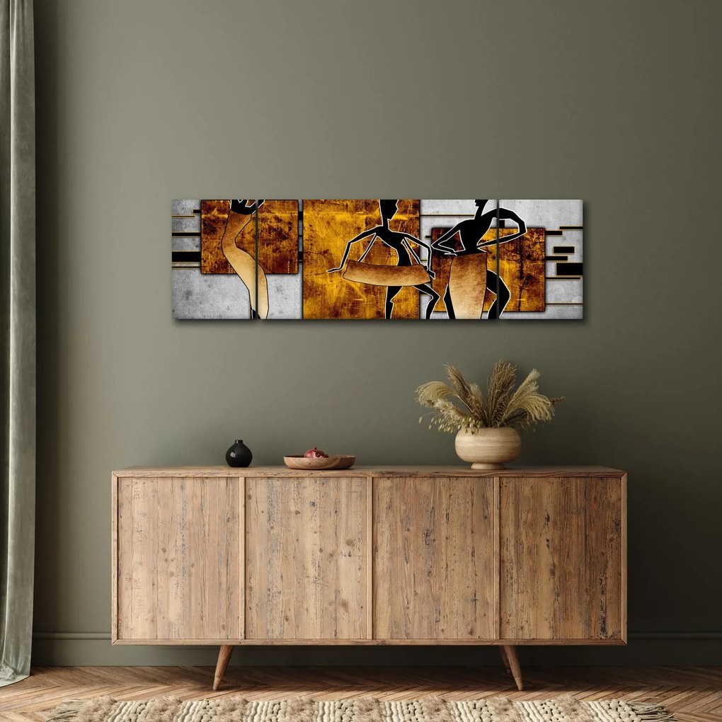 Obraz - Motywy kultury afrykańskiej (170x50 cm)