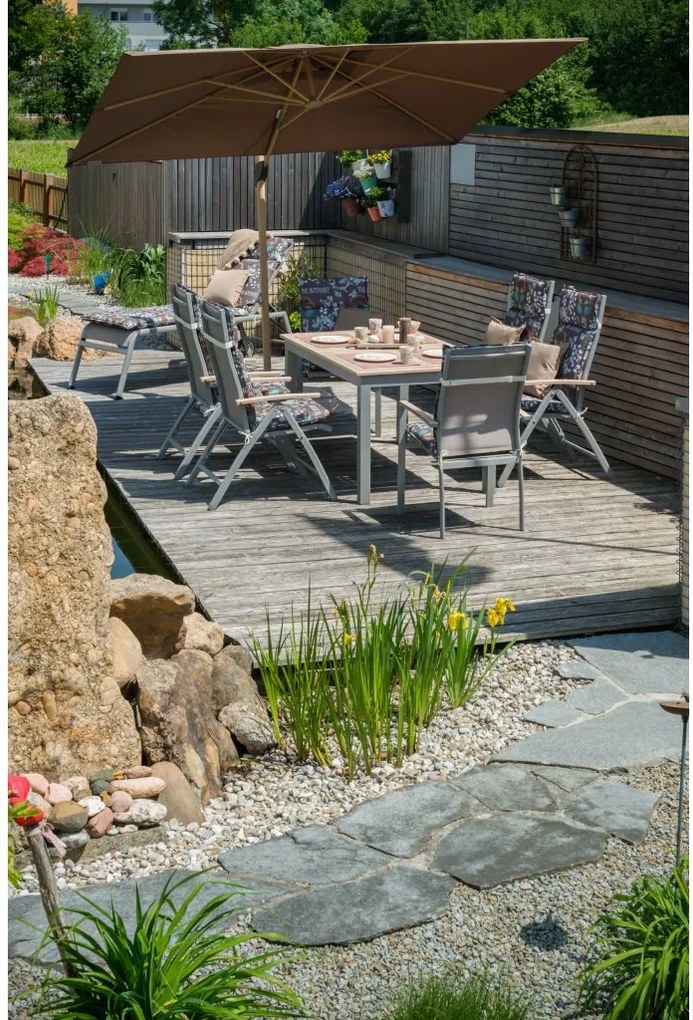 Doppler EXPERT WOOD - ogrodowy aluminiowy fotel regulowany