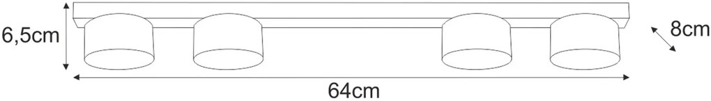 Lampa sufitowa punktowa czarna P5-E61