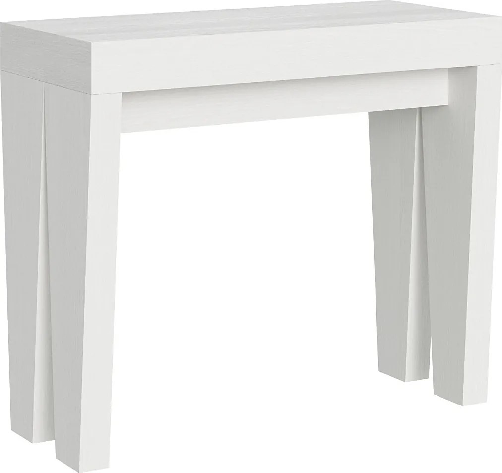 Konsola rozkładana 90x40/196 cm Spimbo Small Frassino biała