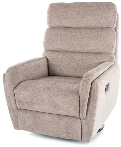 Fotel rozkładany ARGOS obrotowy ciemny beż SIGNAL