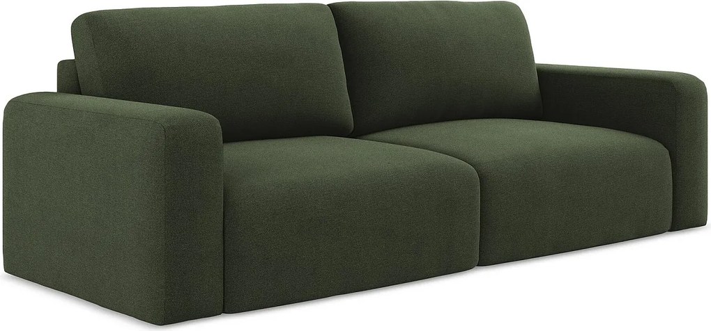 Kanapa 3-osobowa z funkcją spania - z tkaniny strukturalnej - oliwkowy - KONA