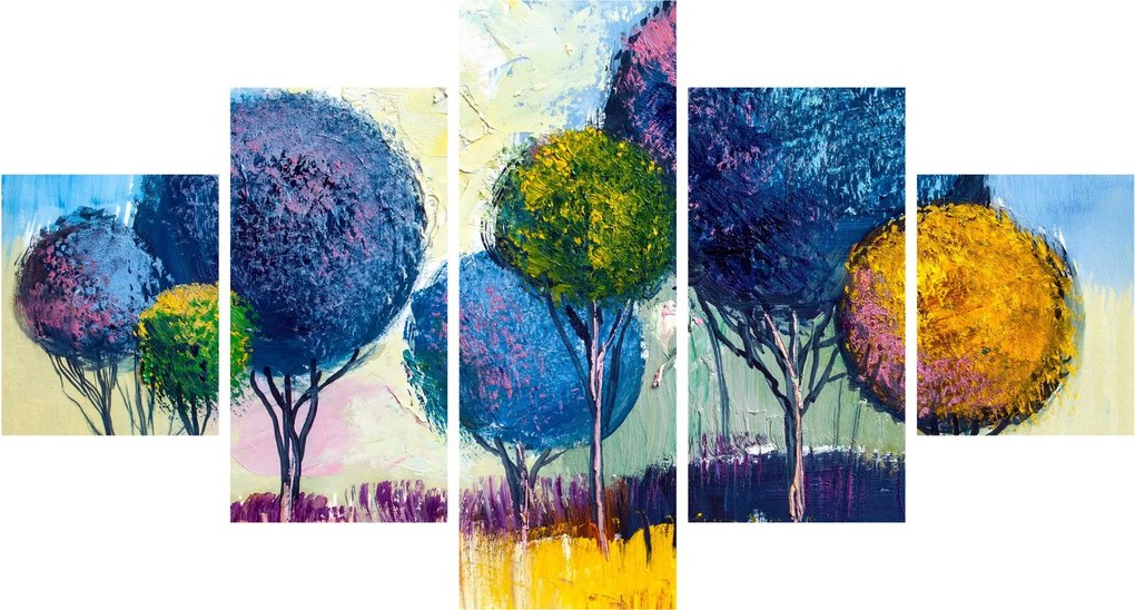 Obraz drzew kopułowych, obraz olejny (125x70 cm)