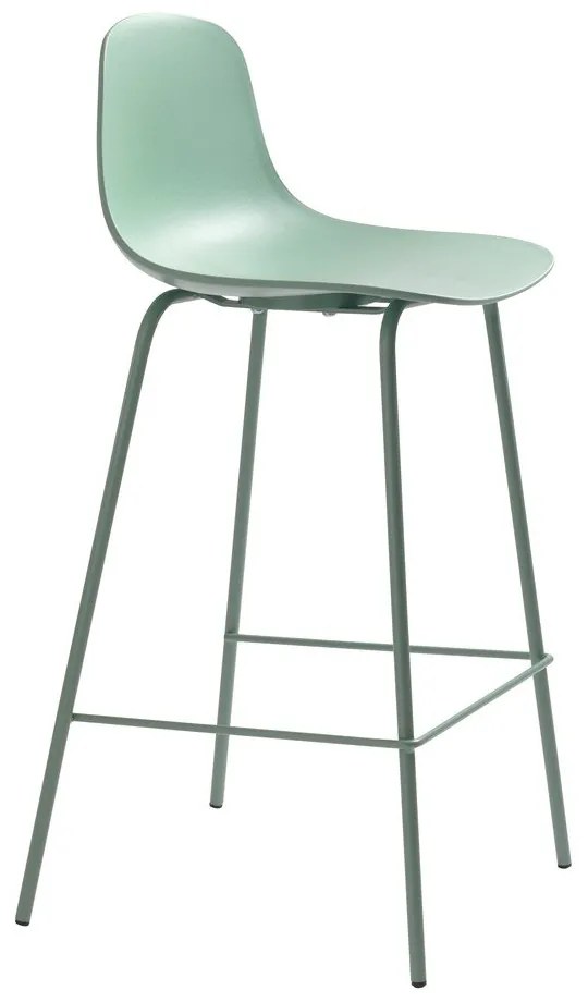Jasnozielony plastikowy hoker (wysokość siedziska 67,5 cm) Whitby – Unique Furniture
