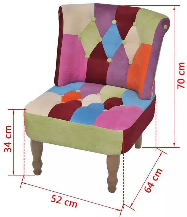 Patchworkowy fotel pikowany F9-S73
