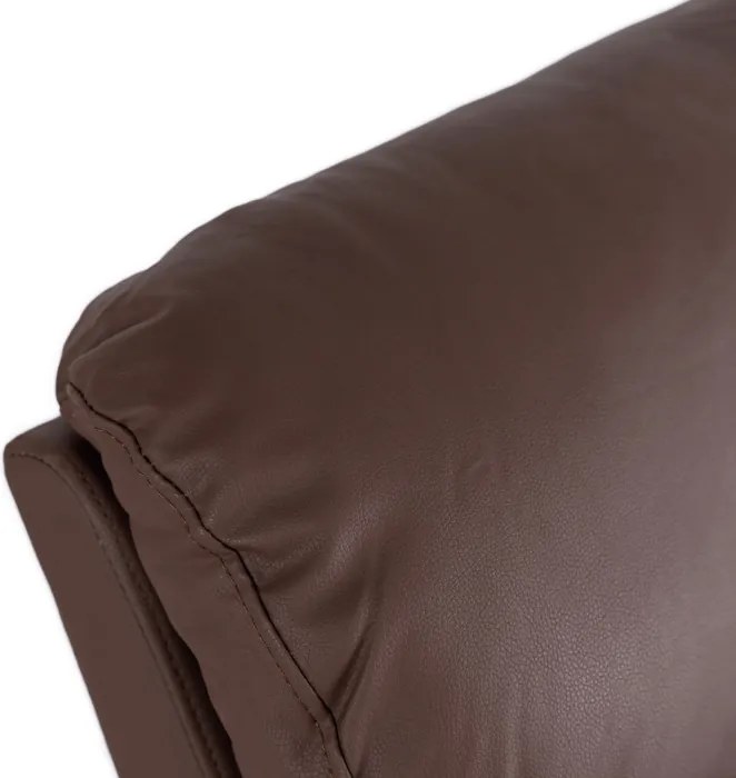 Fotel Masujący BRUCE Rozkładany Brązowy Ekoskóra Nowoczesny