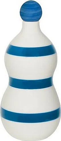 Lido - Ceramiczna butelka w paski w kolorze szafranowo-niebieskim