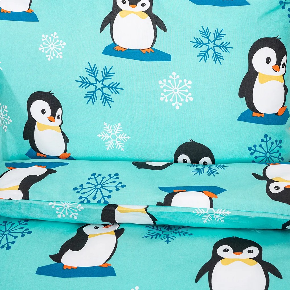 4Home Dziecięca pościel bawełniana do łóżeczka Arctic Friends, 100 x 135 cm, 40 x 60 cm