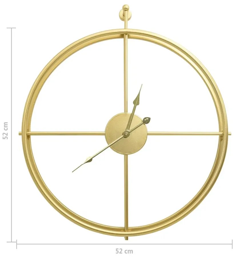 Nowoczesny elegancki złoty zegar 52 cm C2-F67