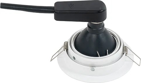 Okrągły reflektor wpuszczany biały regulowany - Chuck 70