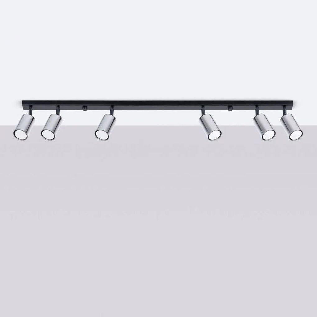 Listwa oświetleniowa WINX 6L czarna/chrom SOLLUX  LIGHTING