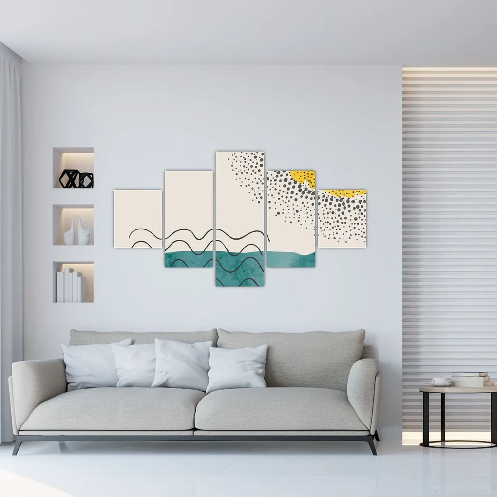 Obraz - Abstrakcyjny obraz plaży N⁰1 (125x70 cm)