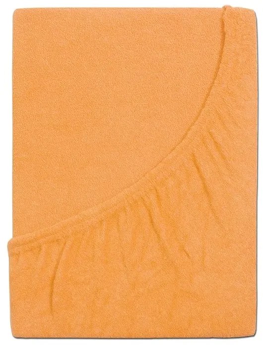 PrzytulneMieszkanie.pl Frotte prześcieradło do dziecięcego łóżeczka EXCLUSIVE 60x120 cm łososiowe