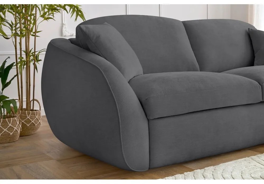 Ciemnoszara rozkładana sofa 235 cm Cezanne – Bobochic Paris