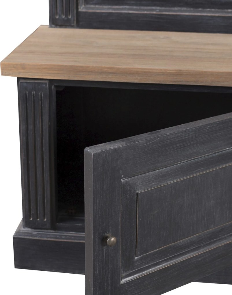 Garderoba Bradford do przedpokoju 79x45x210 old black & natural