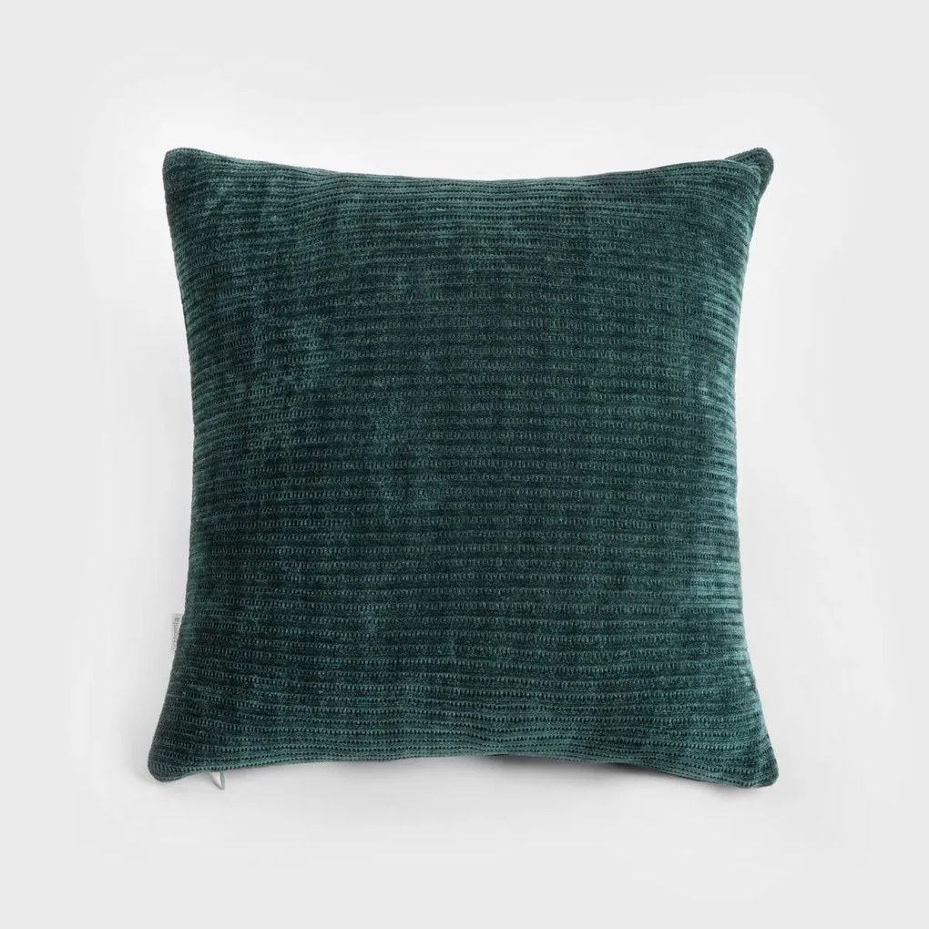 Poszewka dekoracyjna CHENILLE szenilowa zielona 45x45 cm HOMLA