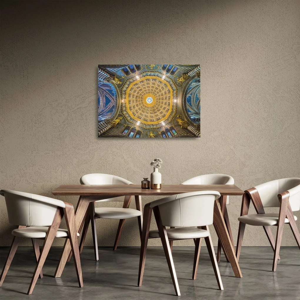 Obraz na szkle sufitu kościoła w Sienie (70x50 cm)