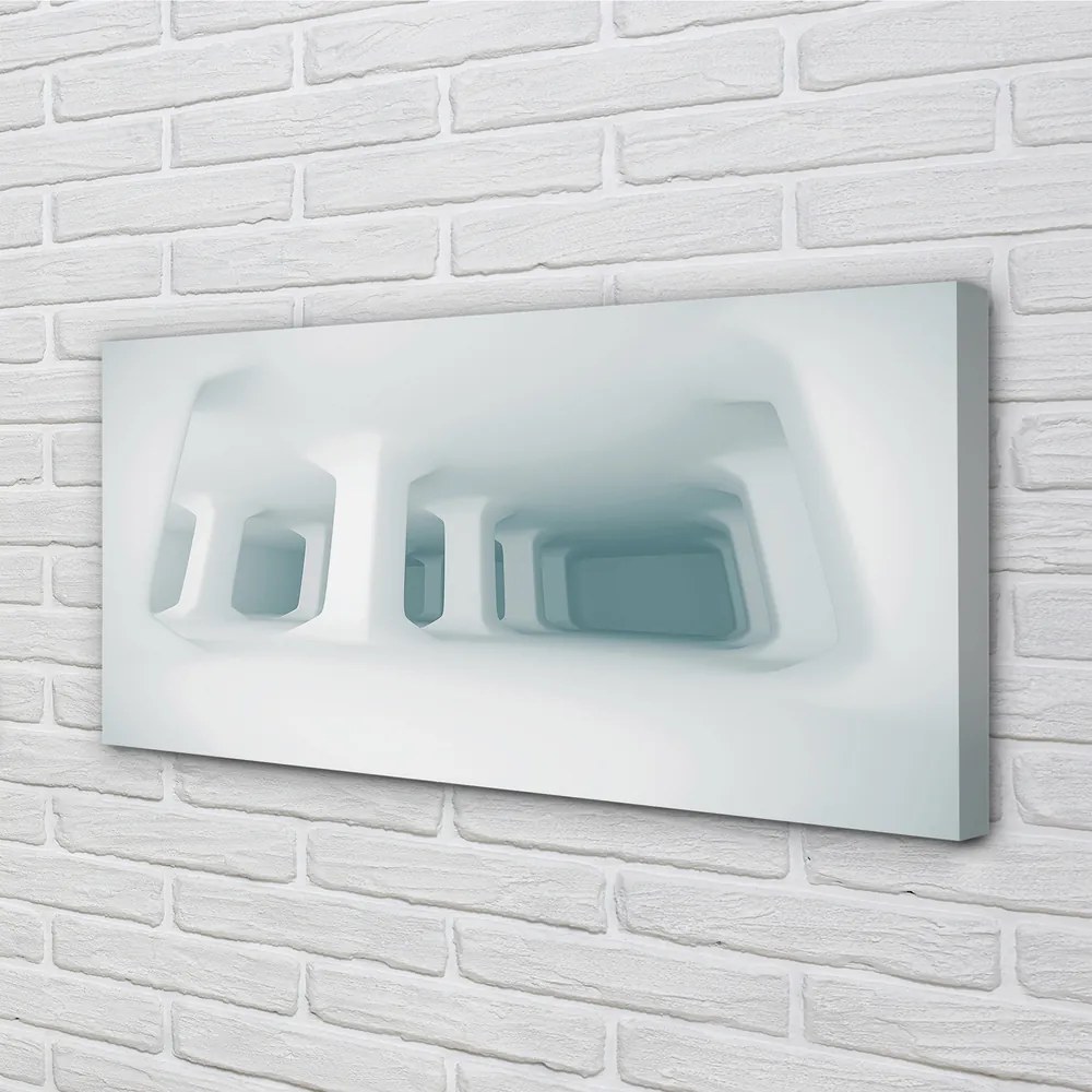 Duży obraz na płótnie Trójwymiarowe Białe Filary