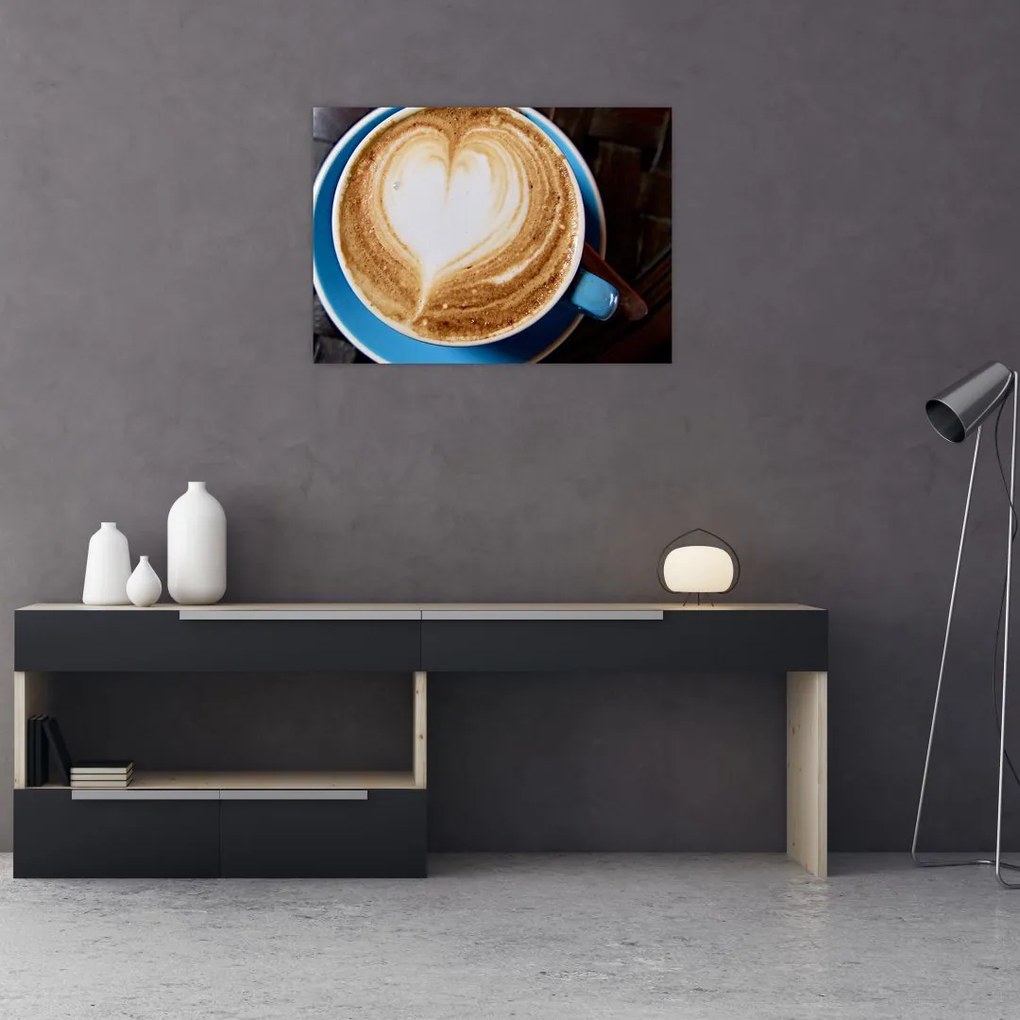 Obraz na szkle - Latte Art (70x50 cm)