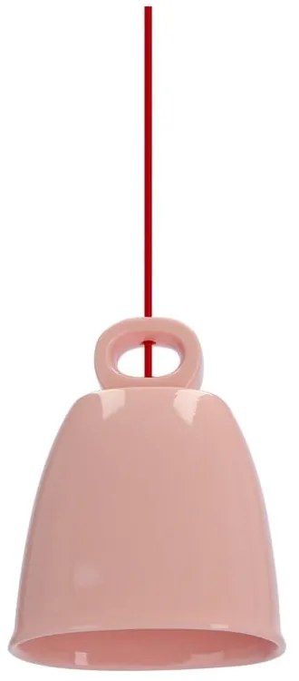 Różowa lampa wisząca z ceramicznym kloszem Sewilla – Candellux Lighting