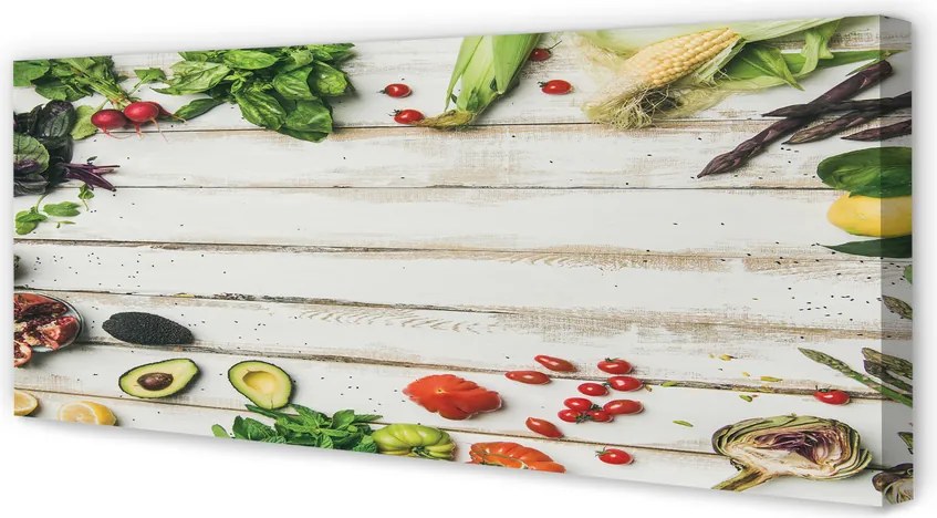 Zdjęcie na płótnie Kompozycja Awokado i Szpinaku