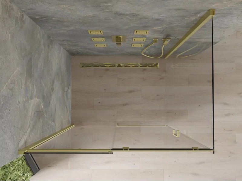 Mexen Omega kabina prysznicowa rozsuwana 120 x 90 cm, transparent, złota - 825-120-090-50-00