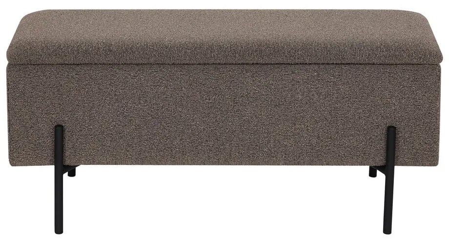 Brązowa ławka z materiału bouclé Watford – House Nordic