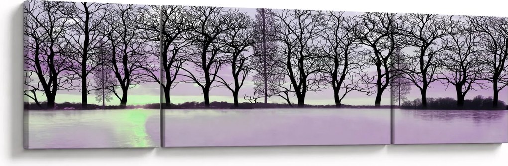 Obraz - Łodka na jeziorze (170x50 cm)