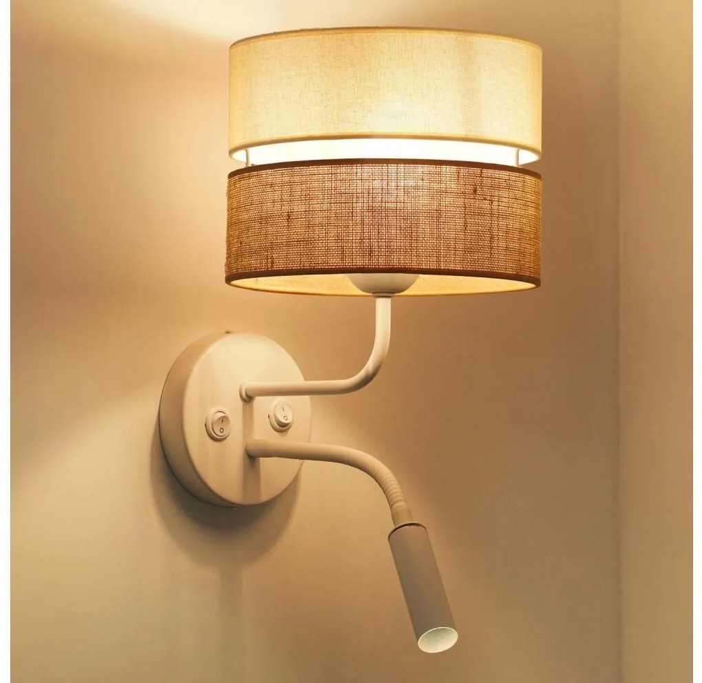 Brilagi - Lampa ścienna ROYAL YUTE 1xE27/15W + 1xG9/6W beż/krem/biała