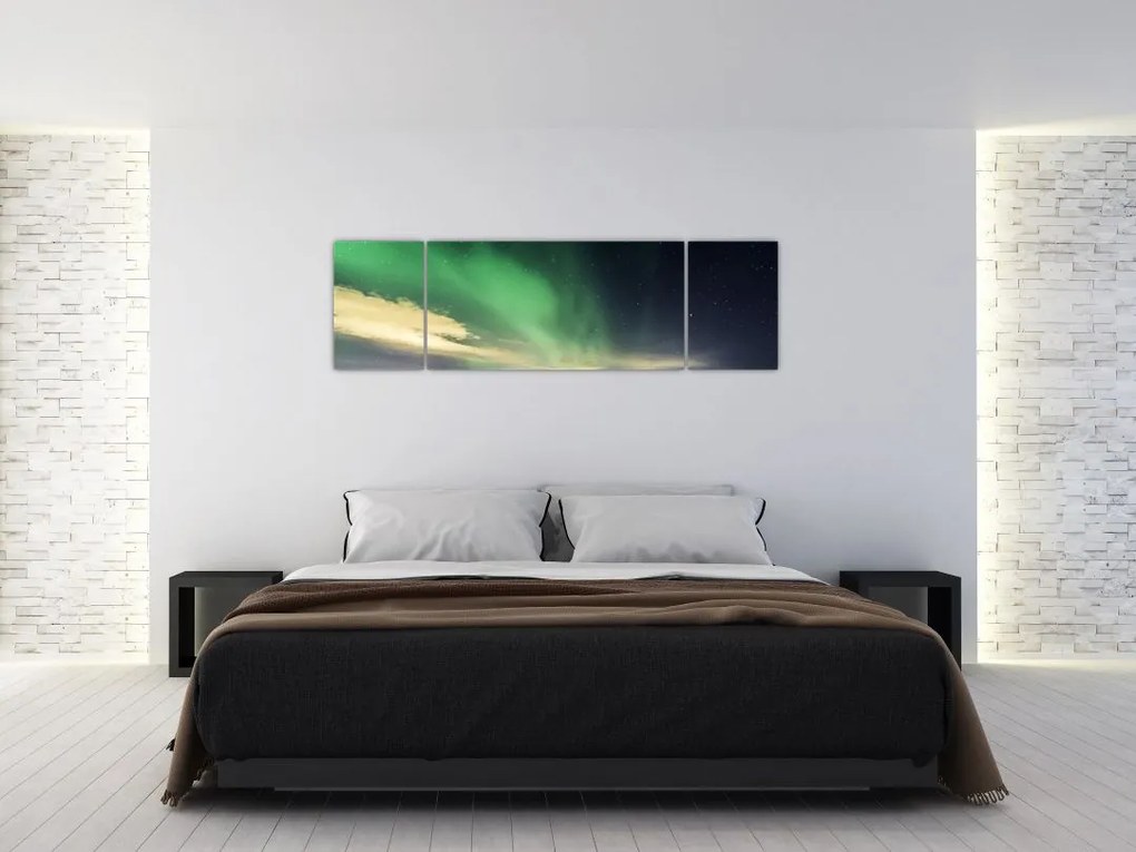 Obraz zorzy polarnej (170x50 cm)