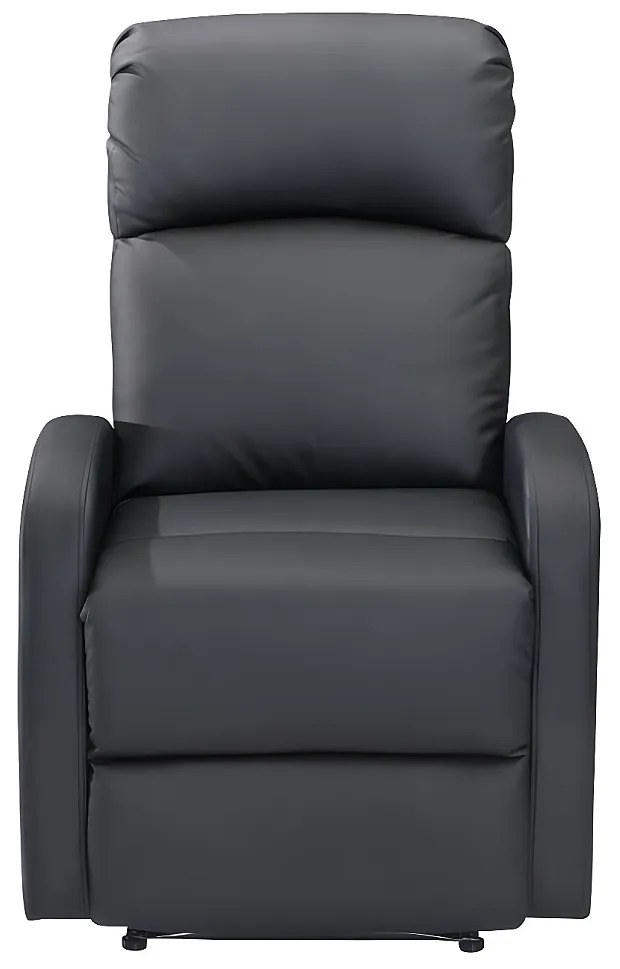Fotel typu relaks ISAO ze skóry ekologicznej – Kolor czarny