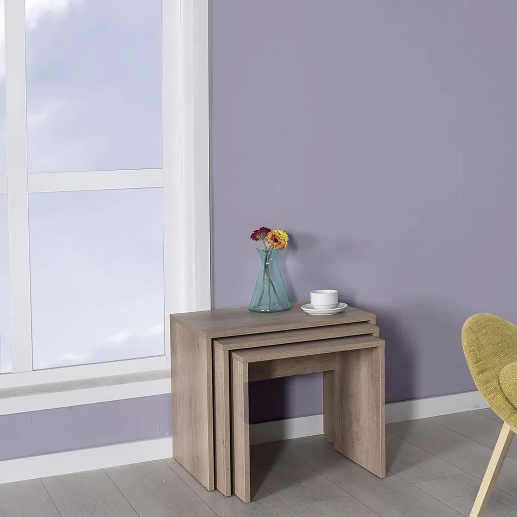 Stolik do odkładania SHP Light Walnut, 3 szt.