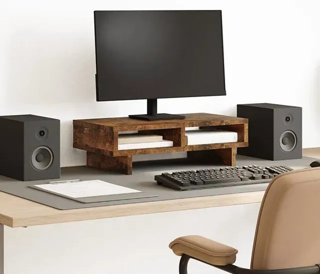 Klasyczna nadstawka na biurko przydymiony dąb T0-R78