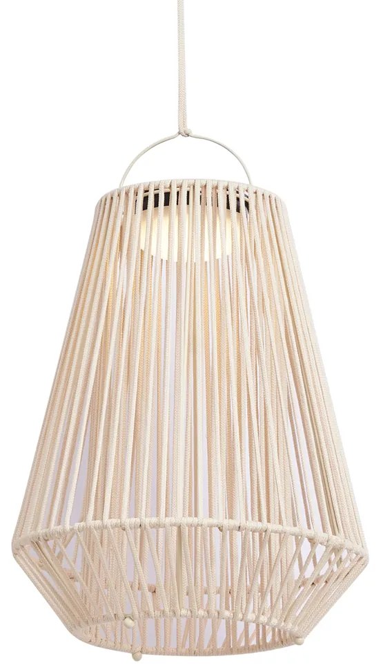 Zewnetrzna Lampa stołowa w stylu bohemy beżowa z LED, 3-stopniowy ściemniacz, IP54, ładowana solarnie - DucaBoho Oswietlenie zewnetrzne