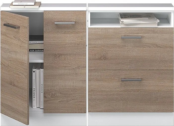 Szafka kuchenna na dach skośny sonoma 120x46x81.6 r-line