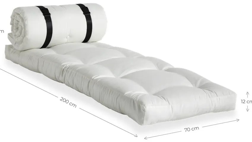 Beżowy fotel rozkładany odpowiedni na zewnątrz Karup Design OUT™ Buckle Up Beige