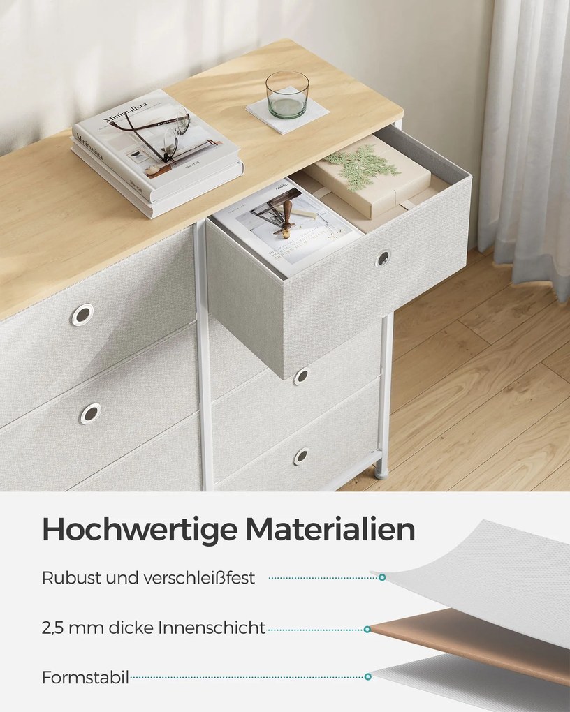 Komoda z szufladami TRENILO 80x81,5 cm, dąb/biała