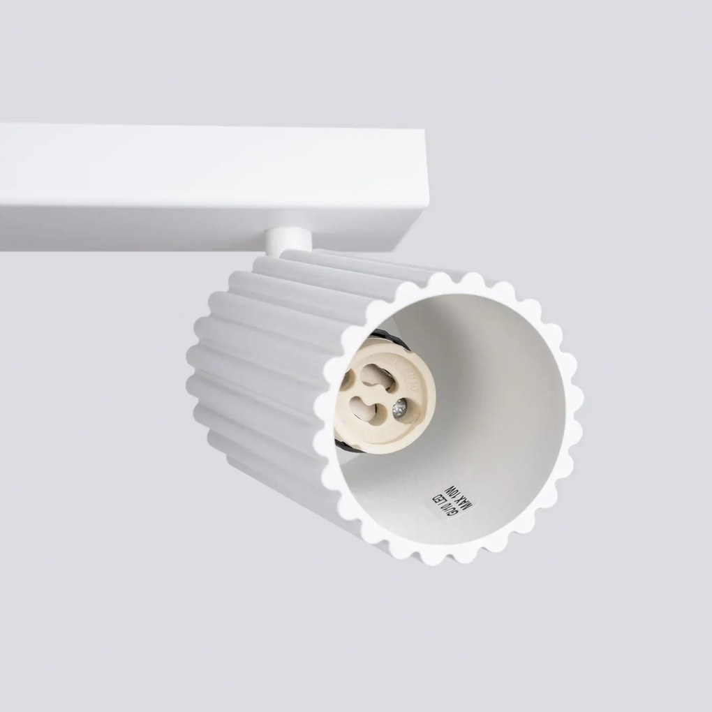 Listwa oświetleniowa 3-punktowa KARBON 3L biała ryflowana SOLLUX  LIGHTING