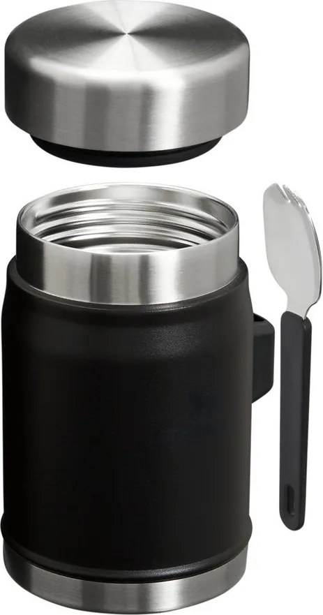 Termos na jedzenie ze stali nierdzewnej w kolorze matowej czerni 400 ml Legendary Food Jar + Spork Black 2.0 – Stanley