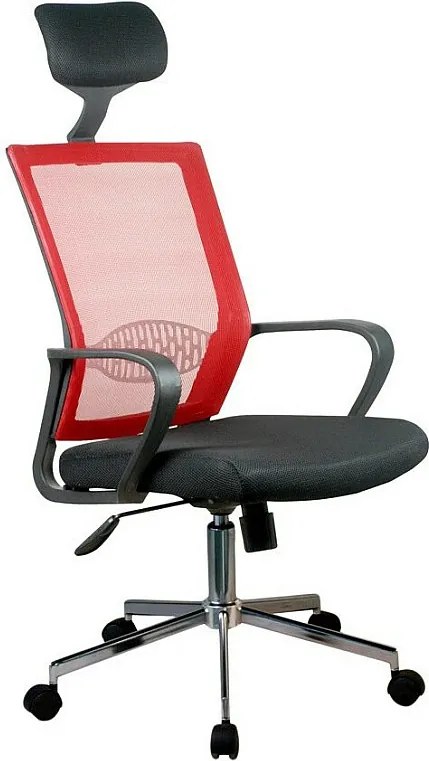 Fotel biurowy OCF9 siatkowy Czerwony