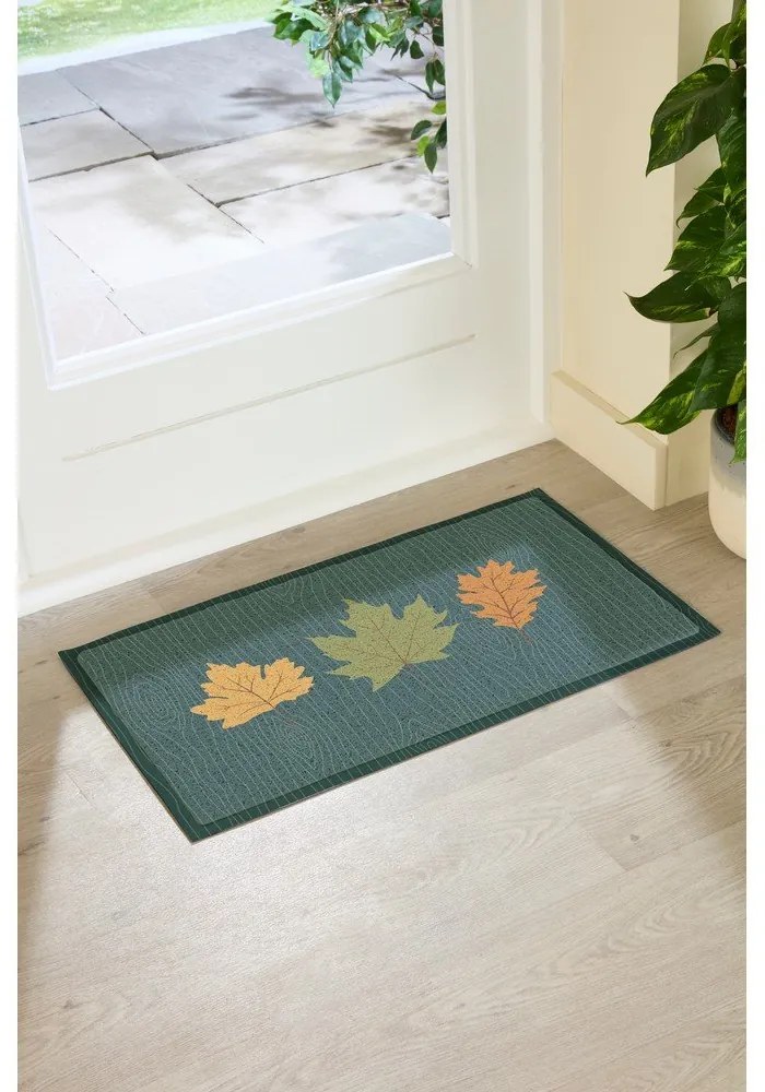 Wycieraczka 40x70 cm Autumn Leaves on Green – Artsy Doormats