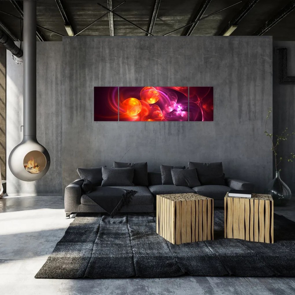 Obraz nowoczesnej abstrakcji (170x50 cm)