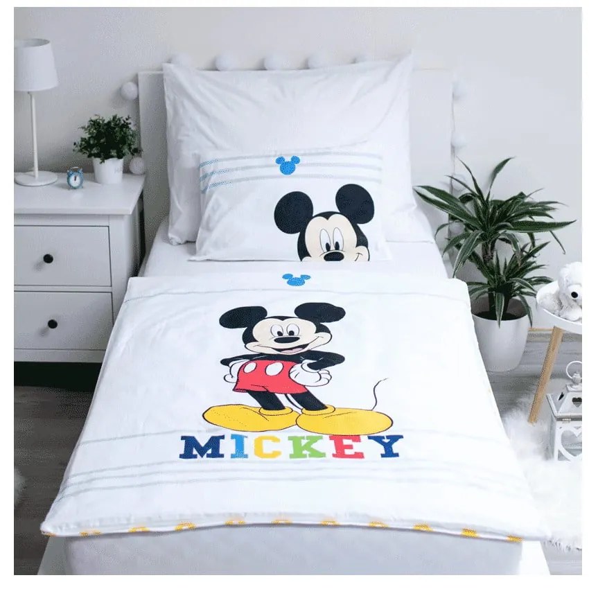 Bawełniana pościel dziecięca do łóżeczka 100x135 cm Mickey – Jerry Fabrics