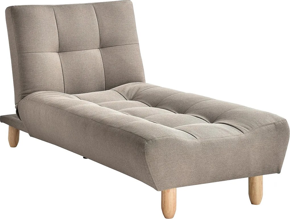 Szezlong rozkładany z brązowoszarą tapicerką - ESTEBAN