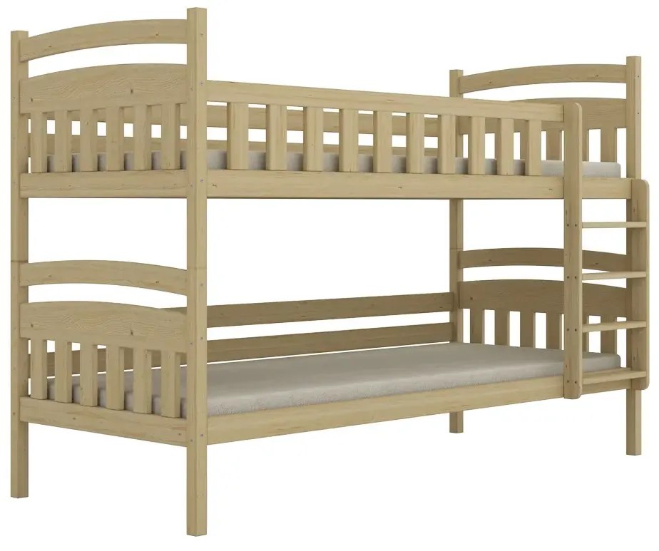 Łóżko piętrowe JULITA 160x80 sosna lakierowana drewniane z szufladami KOCOT KIDS