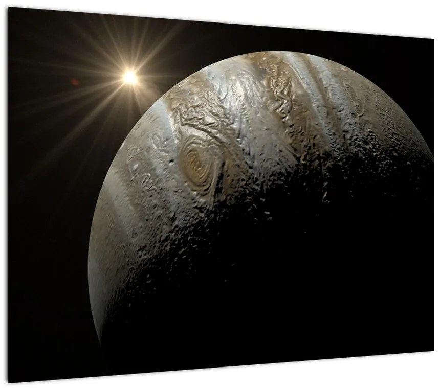 Obraz na szkle - planeta w kosmosie (70x50 cm)