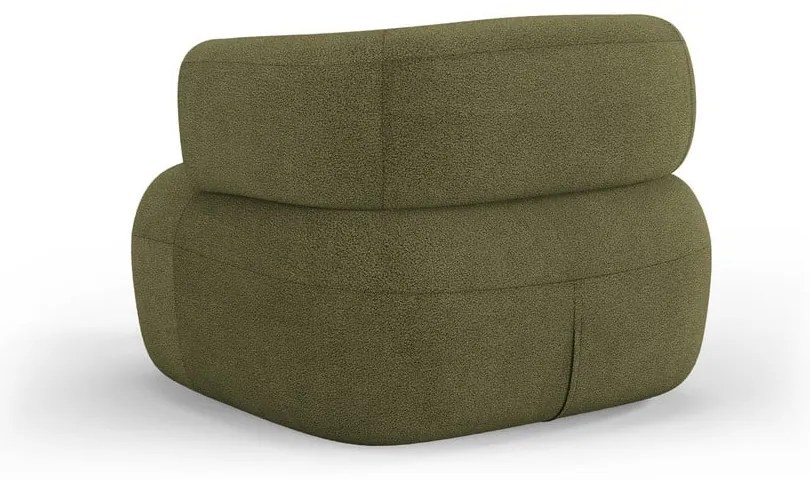 Zielony fotel z materiału bouclé Jenny – Micadoni Home