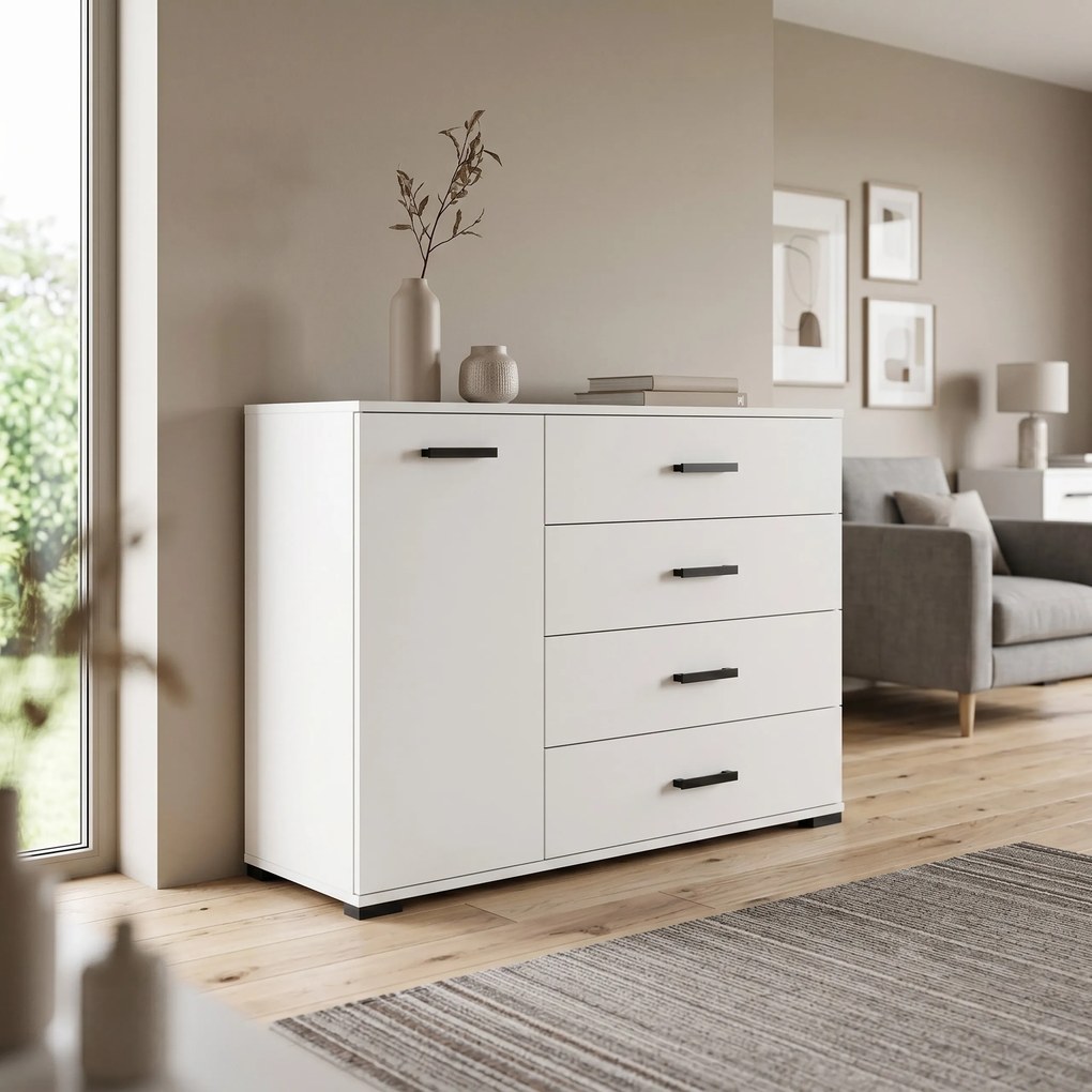 Komoda ALBANO 120 cm do Salonu Sypialni Biały