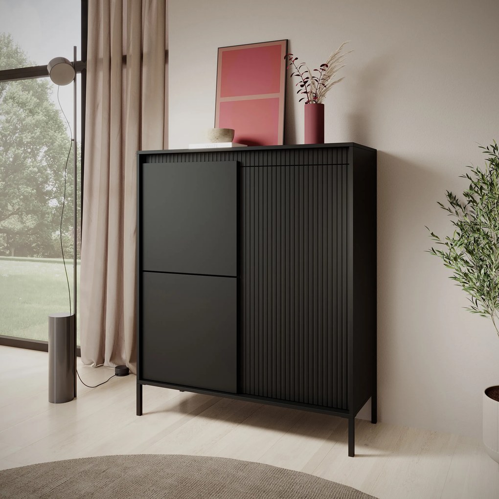 Komoda SENSATO 104 cm do Salonu Sypialni Czarny