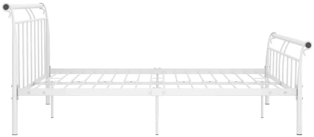 Białe metalowe łóżko małżeńskie 160x200 cm - Ventano